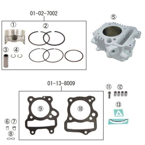 SP武川(SPタケガワ) CYLINDER KIT 88cc FI-Monkey (R-Stage Head専用)(オイル取出し口ボス付き/88cc) 01-04-7003 バイク シリンダー｜パーツダイレクト店