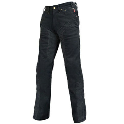 ROUGH&ROAD RR7509LF ハーフメッシュストレッチブラックデニムパンツLF ブラック LW RR7509LFBK3 バイク
