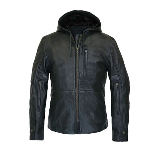 ROUGH&ROAD(ラフ&ロード) RA5033 シープレザーパーカーFP ブラック M RA5033BK2 バイク ジャケット・セット