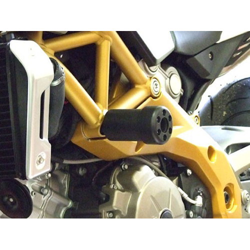 P&A International(ﾊﾟｲﾂﾏｲﾔｰｶﾝﾊﾟﾆｰ) ダンパー機能付き クラッシュパッド X-Pad APRILLIA用 ブラック 41AP02KS バイク 外装 スライダー・ガード