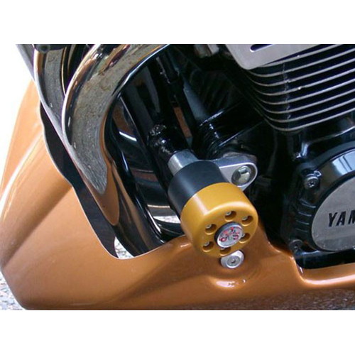 P&A International(ﾊﾟｲﾂﾏｲﾔｰｶﾝﾊﾟﾆｰ) ダンパー機能付き クラッシュパッド X-Pad YAMAHA用 ブラック 41YA09KS バイク 外装 スライダー・ガード