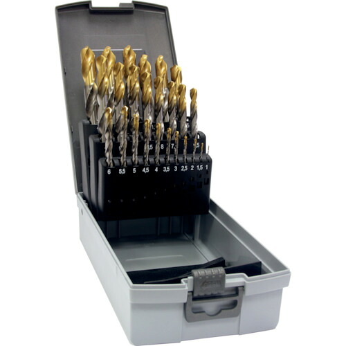 グーリングジャパン ハイスストレートシャンク トップコーティングドリルセット(24本) 2346.018 加工工具|パーツダイレクト店