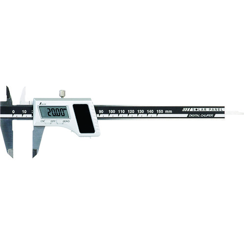 シンワ測定 デジタルノギス150mm ソーラーパネル 19983