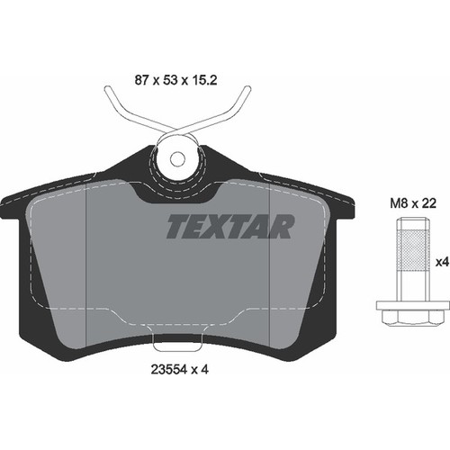 Textar(テキスター) 2355401 ブレーキパッド 自動車