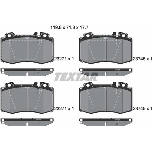 Textar(テキスター) 2374502 ブレーキパッド 自動車｜パーツダイレクト店