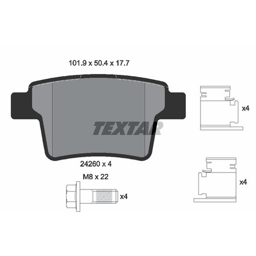 Textar(テキスター) 2426001 ブレーキパッド 自動車｜パーツダイレクト店