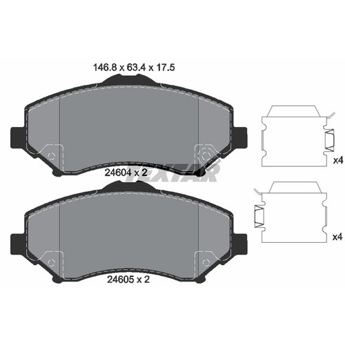 Textar(テキスター) 2460402 ブレーキパッド 自動車|パーツダイレクト店