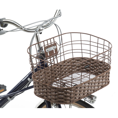パナソニックサイクルテック 【純正部品】フロントバスケット 籐風 ワイヤー/平編み ブラウン NSCB217-T 自転車
