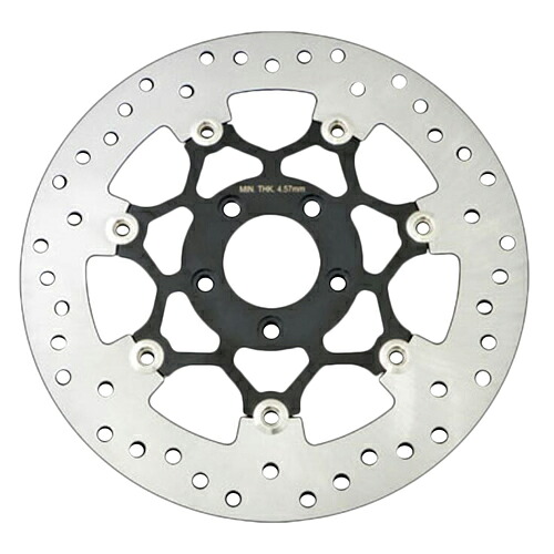 GTS 026800 OEMタイプ フローティングローター 11.8in フロント ブラック バイク ディスクローター