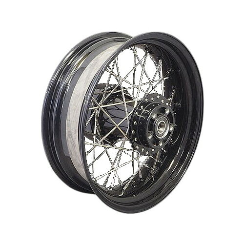 NEO FACTORY 011319 09y-ツアラー用 Rホイール 16&times;5.0in ブラック バイク｜パーツダイレクト店