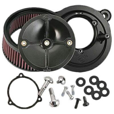 S&S CYCLE 023996 ステルスエアクリーナーキット 66mm径用 170-0165 バイク エアフィルター・エアエレメント|パーツダイレクト店
