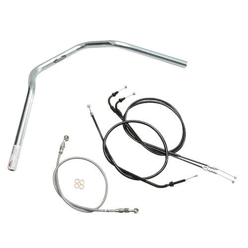 HURRICANE ナロー3型 ハンドルセット クロームメッキ H024-047C バイク ハンドルバー|パーツダイレクト店