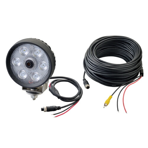 PA-MAN(パーマン) LEDワークランプ+カメラ 6LED DC12-24V 防水 ホワイト IP69K 夜間 作業灯