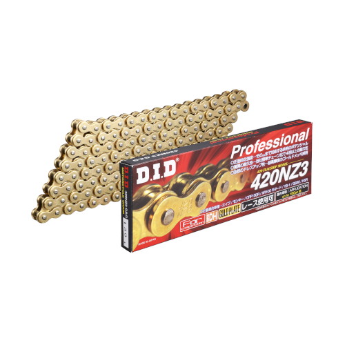 DID(大同工業) スーパーノンシールチェーン(強化) 420NZ3-88L RJ(クリップ) ゴールド DID420NZ3-88RJ G&G バイク