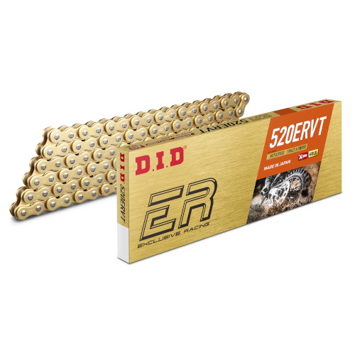 DID(大同工業) レース用チェーン ERシリーズ 520ERVT-98L FJ(軽圧入クリップ) ゴールド DID520ERVT-98FJ G&G バイク｜パーツダイレクト店