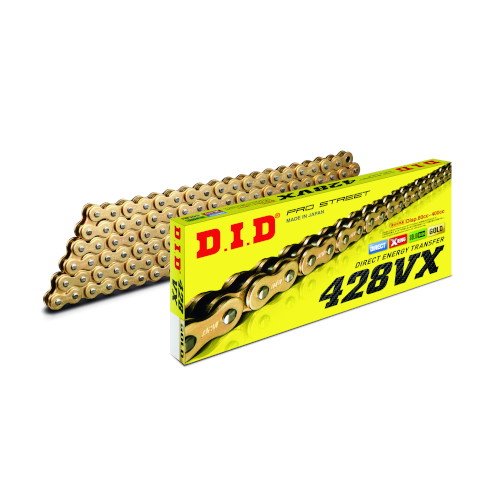 DID(大同工業) VXシリーズチェーン 428VX-86L FJ(軽圧入クリップ) ゴールド DID428VX-86FJ G&G バイク