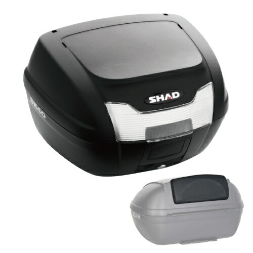 [セット] 40L バイク トップケース リアボックス SH40 無塗装ブラック バックレスト SHAD 通勤 通学 ロングツーリング キーレス 開閉可 大容量 12,453円
