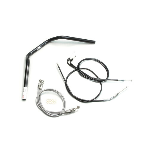 HURRICANE ナロー2型 ハンドルセット ブラック H009-046B バイク ハンドルバー 20,753円