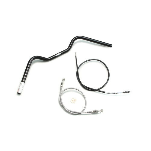 HURRICANE フォワードコンチ1型 ハンドルセット ブラック H016-065B バイク ハンドルバー｜パーツダイレクト店