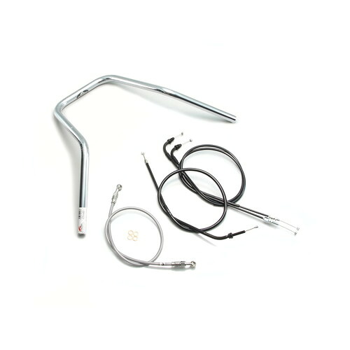 HURRICANE スーパーナロー ハンドルセット H023-050C バイク ハンドルバー