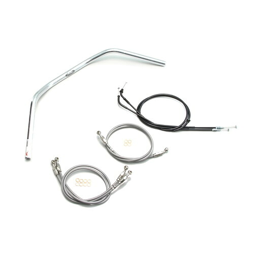 HURRICANE 80クラシック ハンドルセット クロームメッキ H002-079C バイク ハンドルバー｜パーツダイレクト店 26,633円