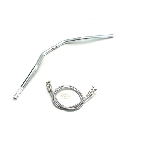 HURRICANE トラッカースペシャル ハンドルセット クロームメッキ H003-033C バイク ハンドルバー｜パーツダイレクト店
