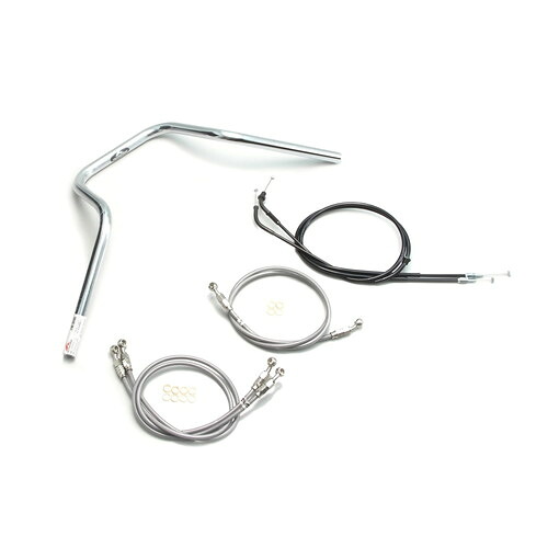 HURRICANE POLICE 5型 ハンドルセット クロームメッキ H003-069C バイク ハンドルバー