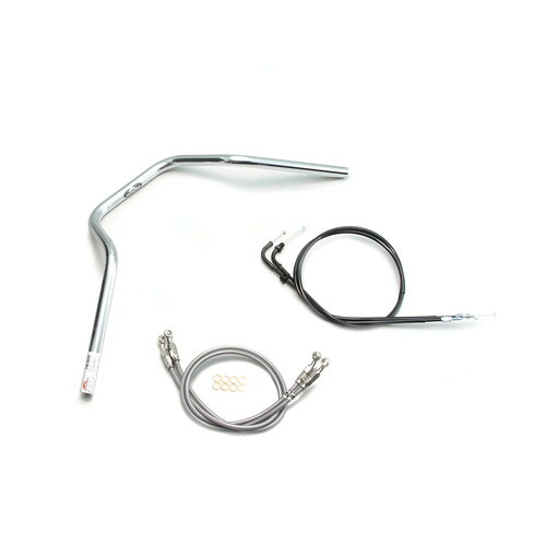 HURRICANE POLICE 4型 ハンドルセット クロームメッキ H004-068C バイク ハンドルバー