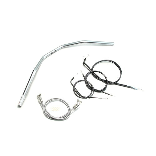HURRICANE スーパートラッカー ハンドルセット クロームメッキ H005-032C バイク ハンドルバー｜パーツダイレクト店