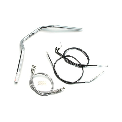 HURRICANE POLICE 3型 ハンドルセット クロームメッキ H009-067C バイク ハンドルバー|パーツダイレクト店
