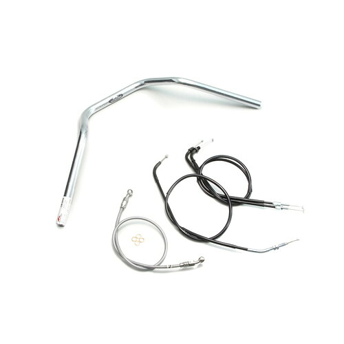 HURRICANE ナロー3型 ハンドルセット クロームメッキ H013-047C バイク ハンドルバー 14,519円