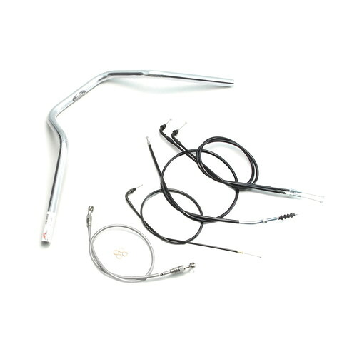 HURRICANE POLICE 4型 ハンドルセット クロームメッキ H016-068C バイク ハンドルバー
