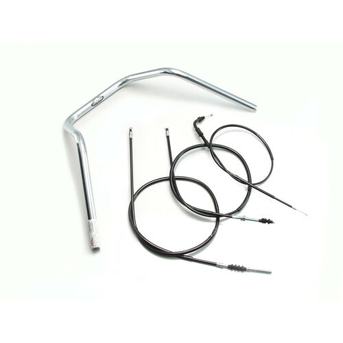 HURRICANE 200アップ3型プルバック ハンドルセット クロームメッキ H020-013C バイク ハンドルバー｜パーツダイレクト店