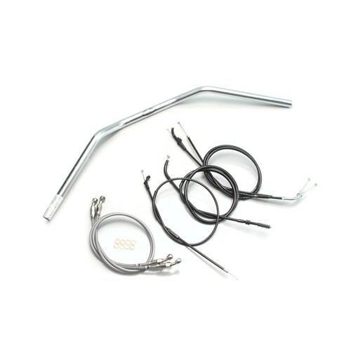 HURRICANE トラッカーLOW ハンドルセット クロームメッキ H708-043C バイク ハンドルバー