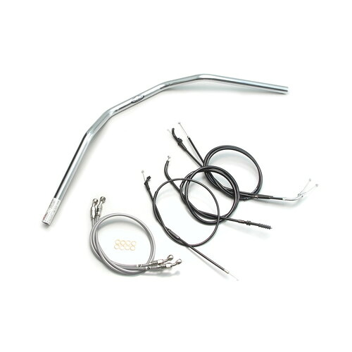 HURRICANE トラッカーHIGH ハンドルセット クロームメッキ H708-044C バイク ハンドルバー