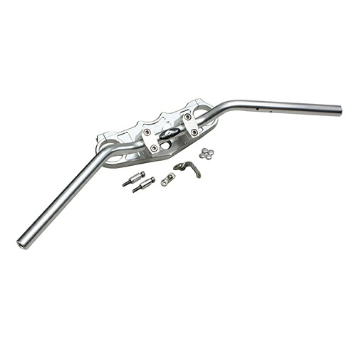 HURRICANE バーハンドルキット シルバー HBK665A バイク ハンドルバー|パーツダイレクト店