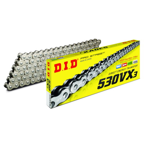 DID(大同工業) VXシリーズチェーン 530VX3-120L ZJ(カシメ) シルバー DID530VX3-120ZJ S&S バイク 8,875円