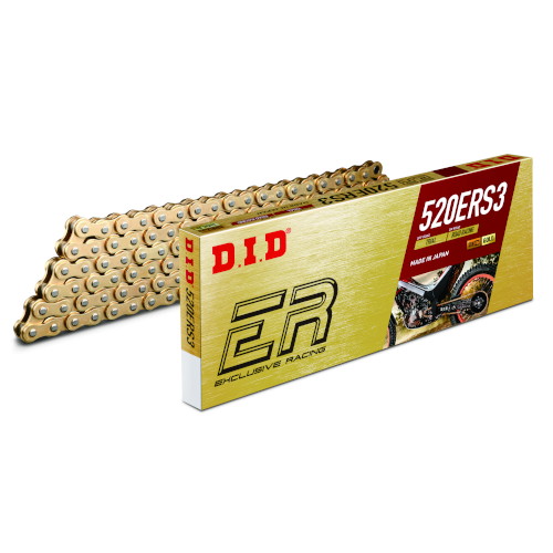 DID(大同工業) レース用チェーン ERシリーズ 520ERS3-84L ZJ(カシメ) ゴールド DID520ERS3-84ZJ G&G バイク