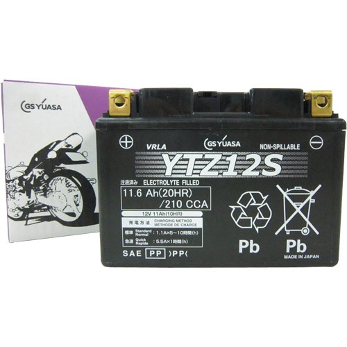 未使用　GS yuasa YTZ12S バイク用バッテリー ヨドバシ.com - GS YUASA バイク用バッテリー 電解液注入済 YTZ12S GS
