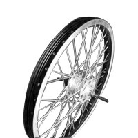 シキシマ 後輪 20×1.75 内装3段ローラー 181.8mm P-7X アルミリム ブラック 自転車 ホイール
