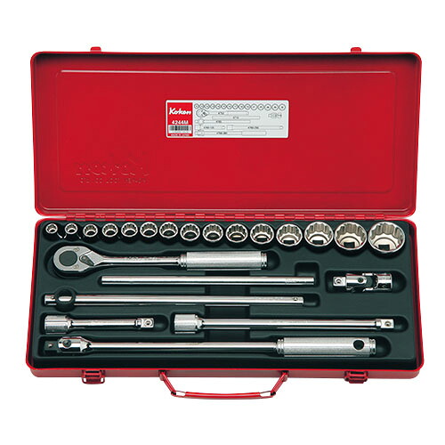 ko-ken 4244M 1/2(12.7mm)SQ. ソケットセット 22ヶ組 ハンドツール用ソケット・ビット