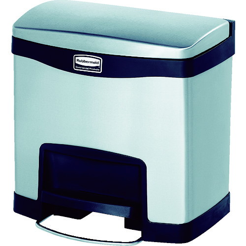 Rubbermaid(ラバーメイド) スリムジム ステップオンコンテナ フロントステップ ステンレス 15.1L ブラック 1901982 日用品