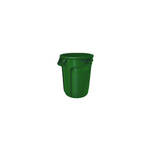 Rubbermaid(ラバーメイド) ラウンドブルートコンテナ スリット付き 166.5L ダークグリーン 177974106 日用品