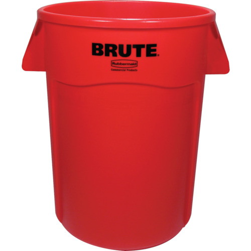 Rubbermaid(ラバーメイド) ラウンドブルートコンテナ スリット付き 166.5L レッド 26436005 日用品