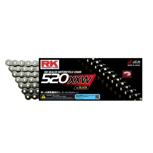 RK Japan XXWシリーズ BL520X-XW-50F XWリング ED.ブラック バイク チェーン｜パーツダイレクト店