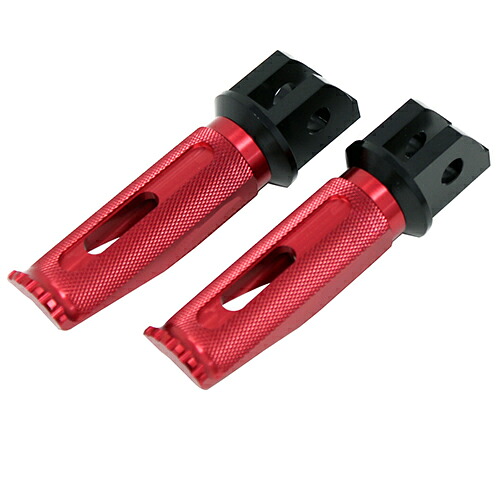 SPEEDRA アルミ削り出しステップ レーシングタイプ ライダー用 ブラック/レッド AFPR211RD バイク