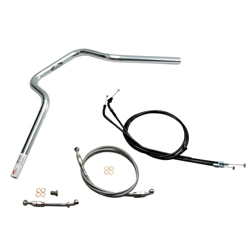 HURRICANE クォーター4型 ハンドルセット クロームメッキ H037-904C バイク ハンドルバー