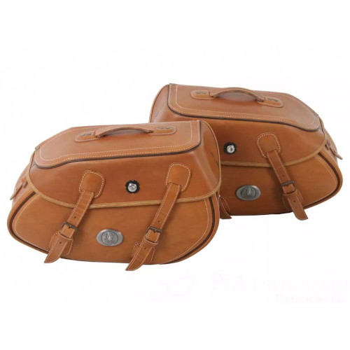 HEPCO&BECKER 牛本革サイドバック Buffalo/バッファロー ブラウン 21L 右側 620-229-0008 バイク サイドバッグ