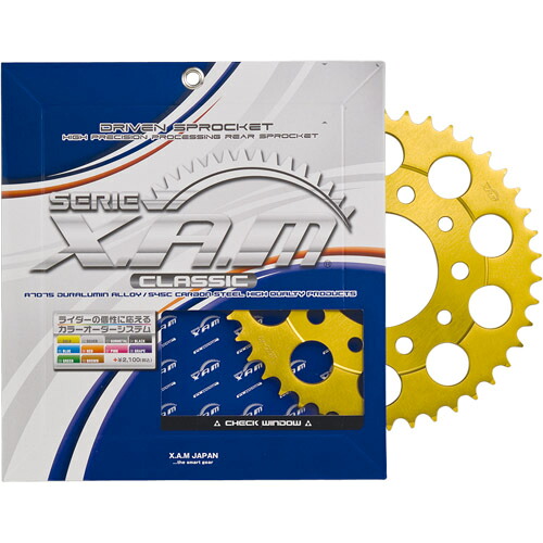 XAM JAPAN(ザムジャパン) クラシック リアスプロケット A5513-42 ゴールド バイク