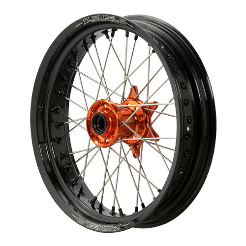 Z-WHEEL(ズィーウィール) AR1モタードホイールキット レーサー フロント 3.50×17 オレンジ/ブラック/ブラック SX/EXC/SMR125-530 D4846 バイク